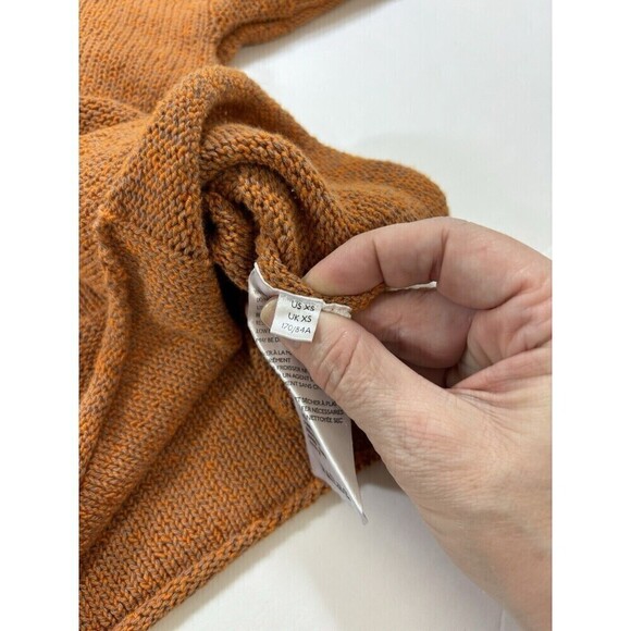 Free People FP Beach Andy Sweater Suntrust Orange Marled XS Cropped Mockneck - Picture 7 of 9